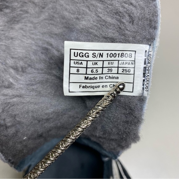 UGG Stellah‎ Claw Graffiti Fur Lined Hightop Sneakers Short Boots Womens 8 DISC - Picture 9 of 14